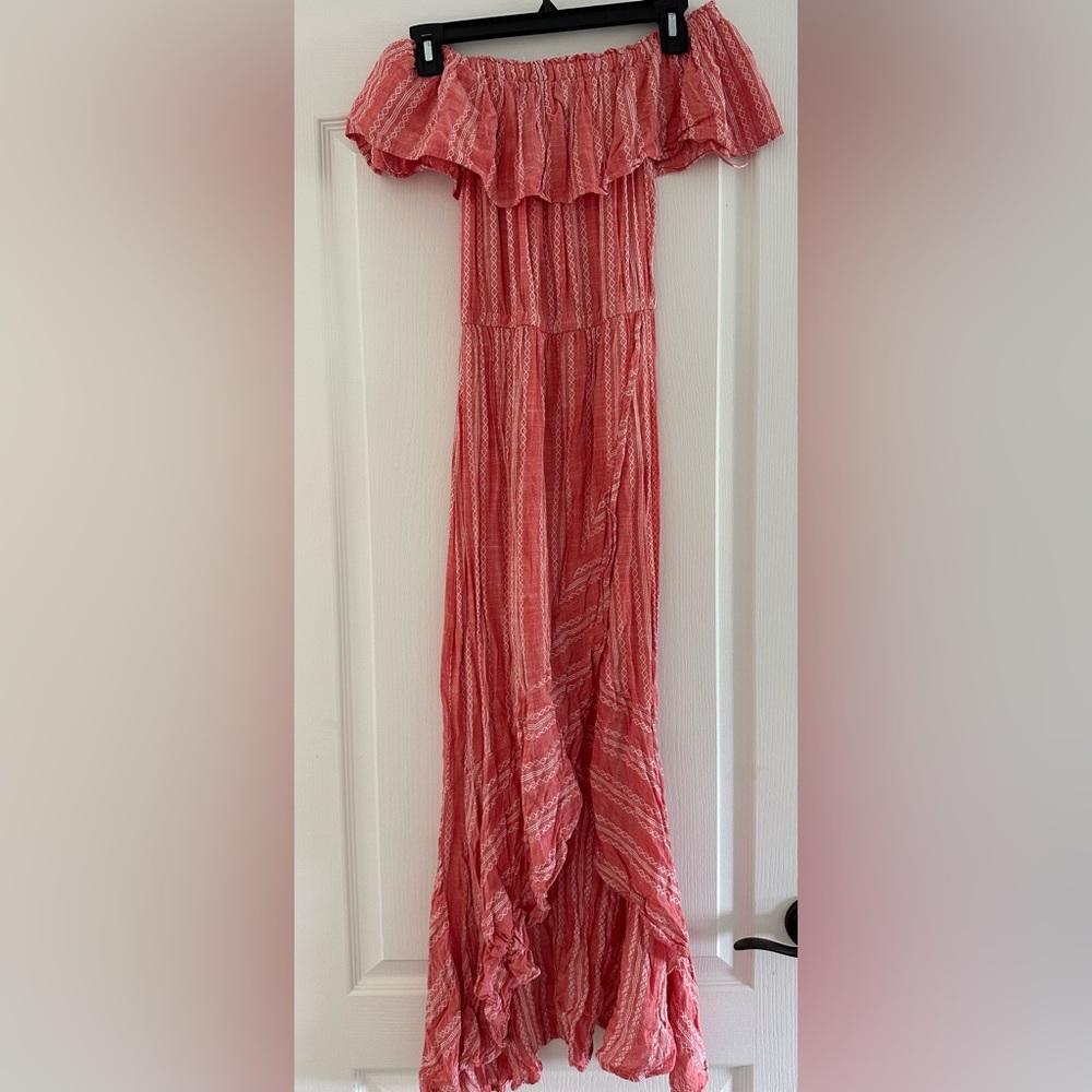 Juniper Blu Off the Shoulder Maxi Dress